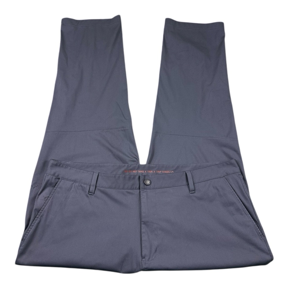 Rhone Commuter Steel Gray Mens Performance Flat Front Chino Pant 40x30 100020